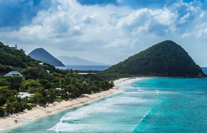 Phong cảnh biển Quần đảo Virgin, một trong những thiên đường thuế phổ biến