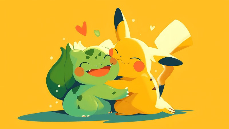 Pikachu cười rạng rỡ làm hình nền điện thoại