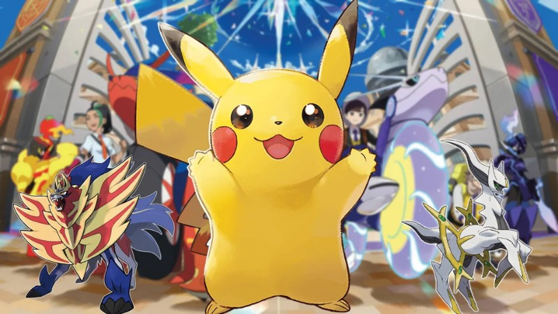 Pikachu tung chiêu thức với hiệu ứng điện bắt mắt