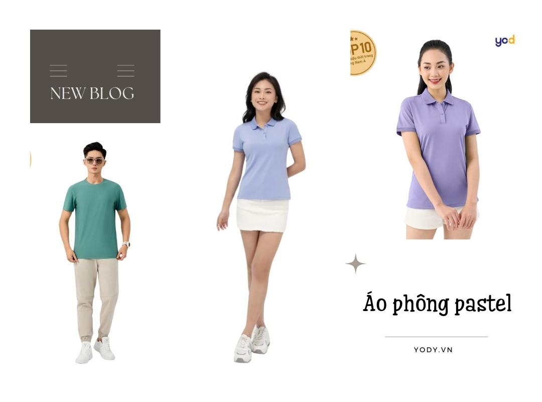 Quần màu ghi kết hợp với áo màu pastel tạo vẻ ngoài nhẹ nhàng, tươi sáng