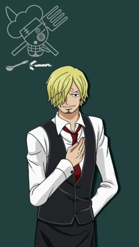 Sanji thể hiện sự vui vẻ hoặc phấn khích với đồng đội