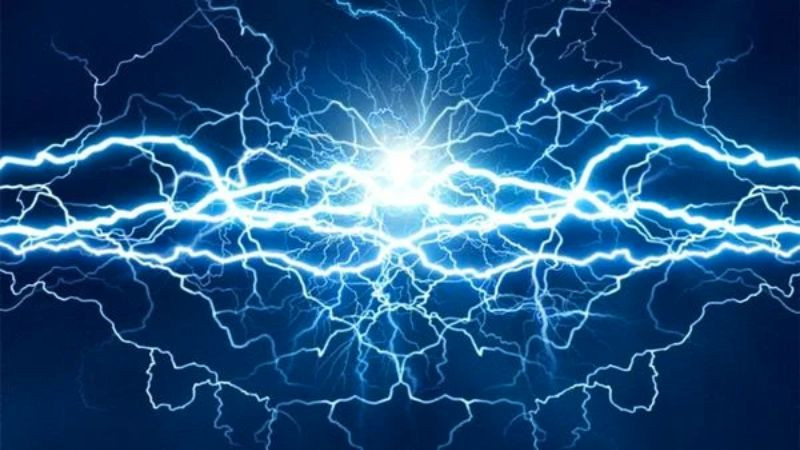 Sơ đồ mạch điện cơ bản gồm pin, bóng đèn và công tắc thể hiện dòng điện