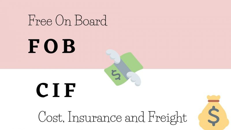 Sơ đồ so sánh hoặc minh họa điều kiện CIF, nơi người bán chịu trách nhiệm vận chuyển và bảo hiểm hàng hóa đến cảng đích.