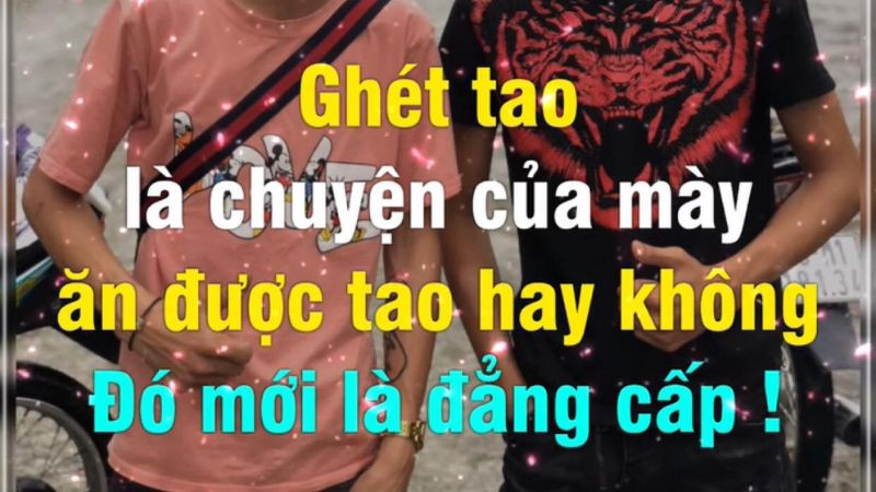 Status thể hiện sự ngông cuồng và thích thể hiện của người trẻ trâu