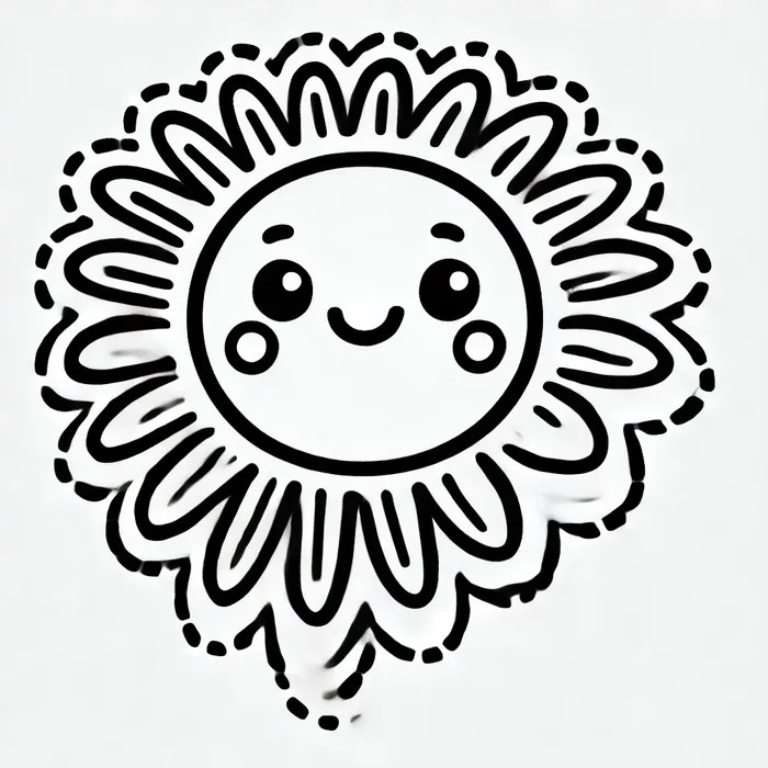 Sticker tô màu hình bông hoa xinh xắn