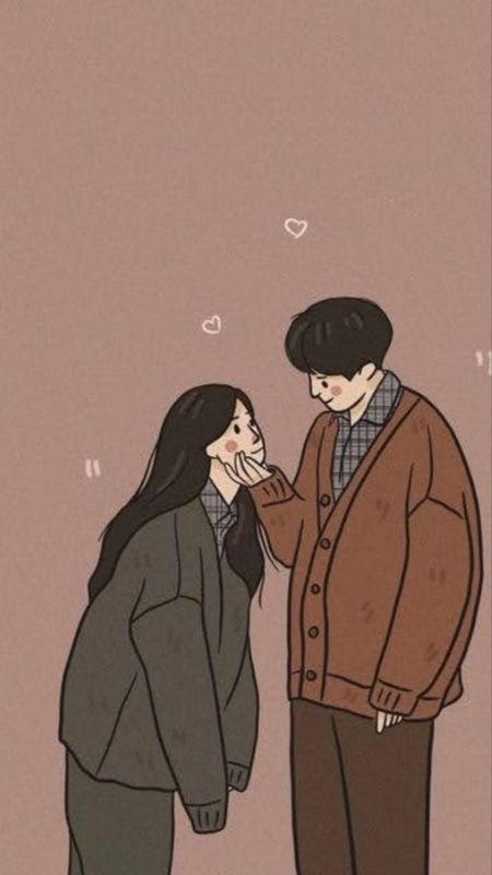 Sự cưng nựng của chàng trai dành cho cô gái mình thương qua ảnh cặp đôi đơn giản