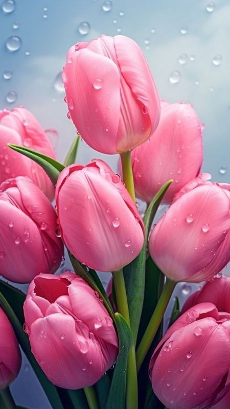 Sự rực rỡ và kiêu kỳ của hoa Tulip màu hồng mang đến