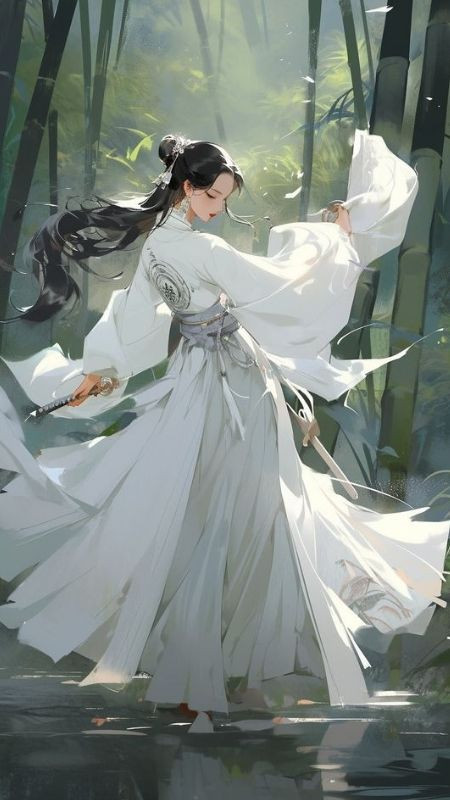 Sự tiêu sái và uy vũ của nàng khi tập luyện võ công