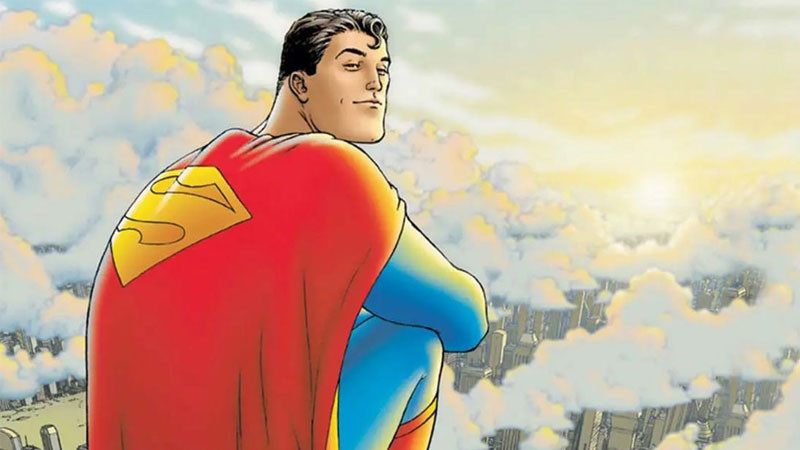 Superman đang bay trên bầu trời