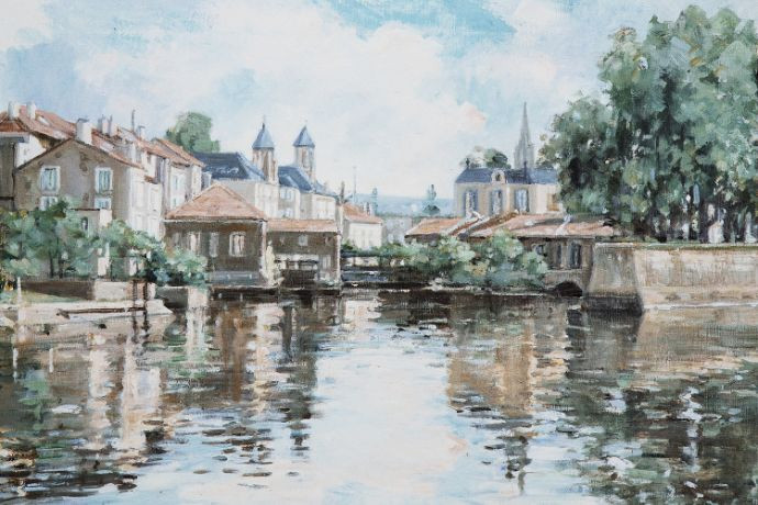 Tác phẩm chân dung được vẽ bằng sơn dầu, thể hiện độ phủ và chiều sâu ấn tượng