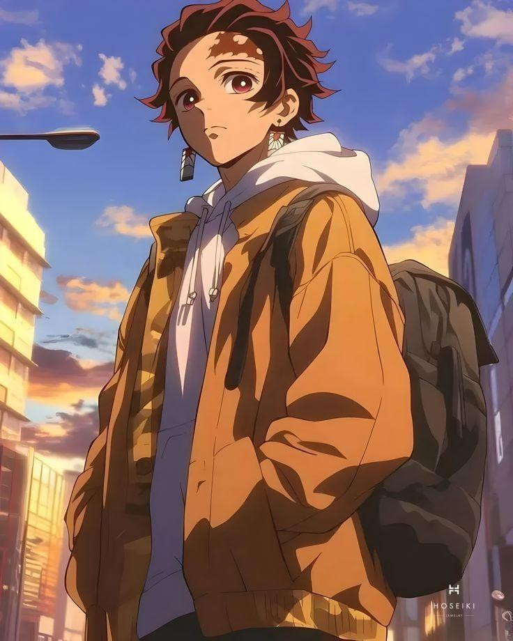 Tanjiro với ánh mắt kiên định