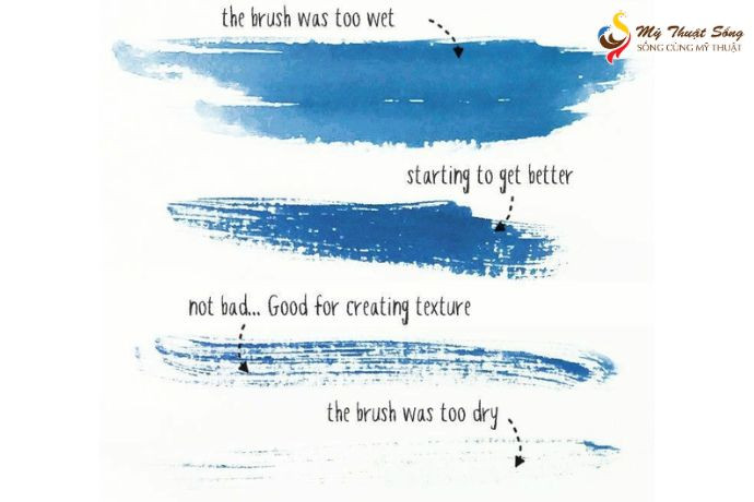 Tạo hiệu ứng sợi cỏ bằng kỹ thuật cọ khô trong vẽ màu nước