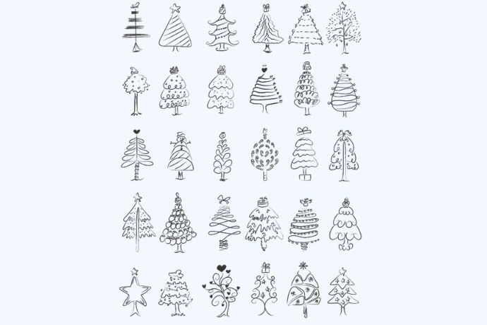 Tham khảo các mẫu vẽ cây thông Noel đơn giản và sáng tạo