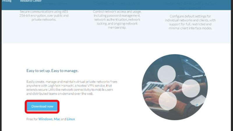 Thanh tiến trình hiển thị quá trình tải xuống phần mềm Hamachi về máy tính