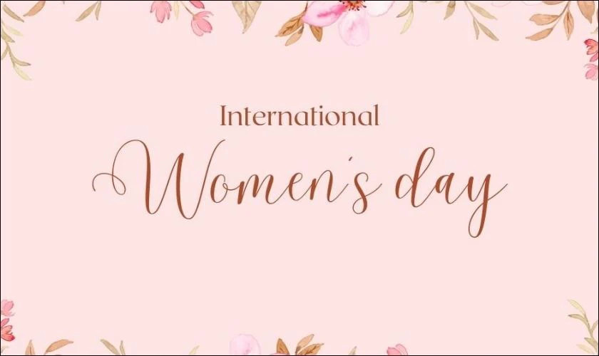 Thiệp 8/3 với hình ảnh hoa và nến lãng mạn