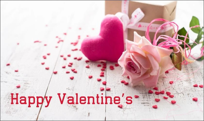 Thiệp chúc mừng ngày Valentine với hình ảnh hoa hồng