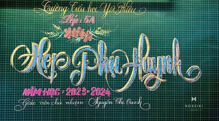 Thiết kế bảng họp phụ huynh đầu năm đơn giản nhưng chứa đựng thông điệp ý nghĩa