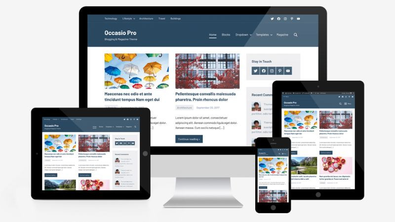 Thiết kế website WordPress hiển thị tối ưu trên các thiết bị khác nhau như máy tính, máy tính bảng, điện thoại, đảm bảo trải nghiệm người dùng tốt