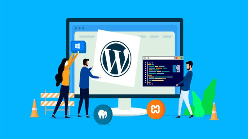 Thư viện giao diện (Themes) đa dạng của WordPress, minh họa các mẫu website khác nhau từ blog đến cửa hàng trực tuyến