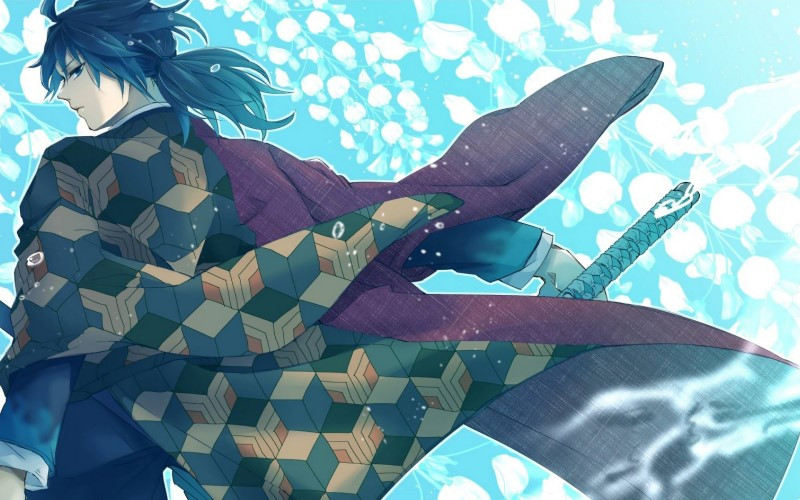 Thủy trụ Tomioka Giyuu với vẻ ngoài điềm tĩnh