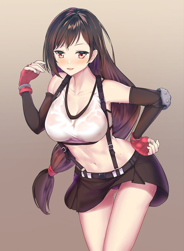 Tifa Lockhart với tạo hình phong cách trong Final Fantasy