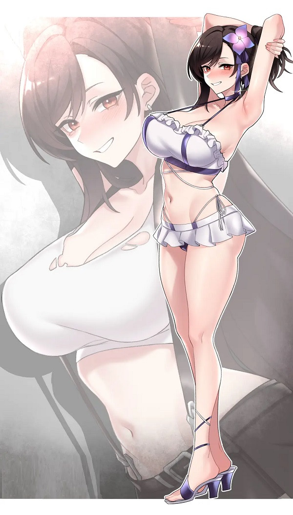 Tifa trong khung hình đơn sắc mang phong cách nghệ thuật