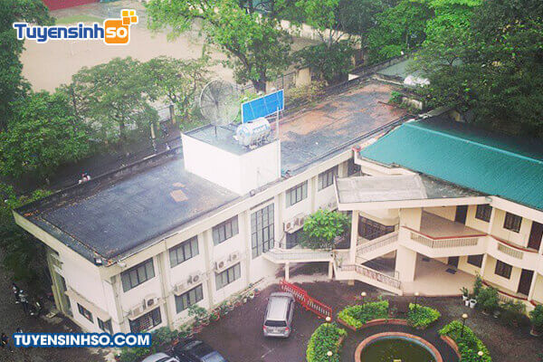 Toàn cảnh khuôn viên Trường Đại học Ngoại ngữ ĐHQG Hà Nội nhìn từ trên cao