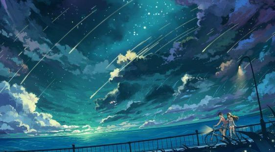 Toàn cảnh thung lũng xanh ngát với những ngôi nhà nhỏ, thích hợp làm hình ảnh nền Anime phong cảnh cho máy tính