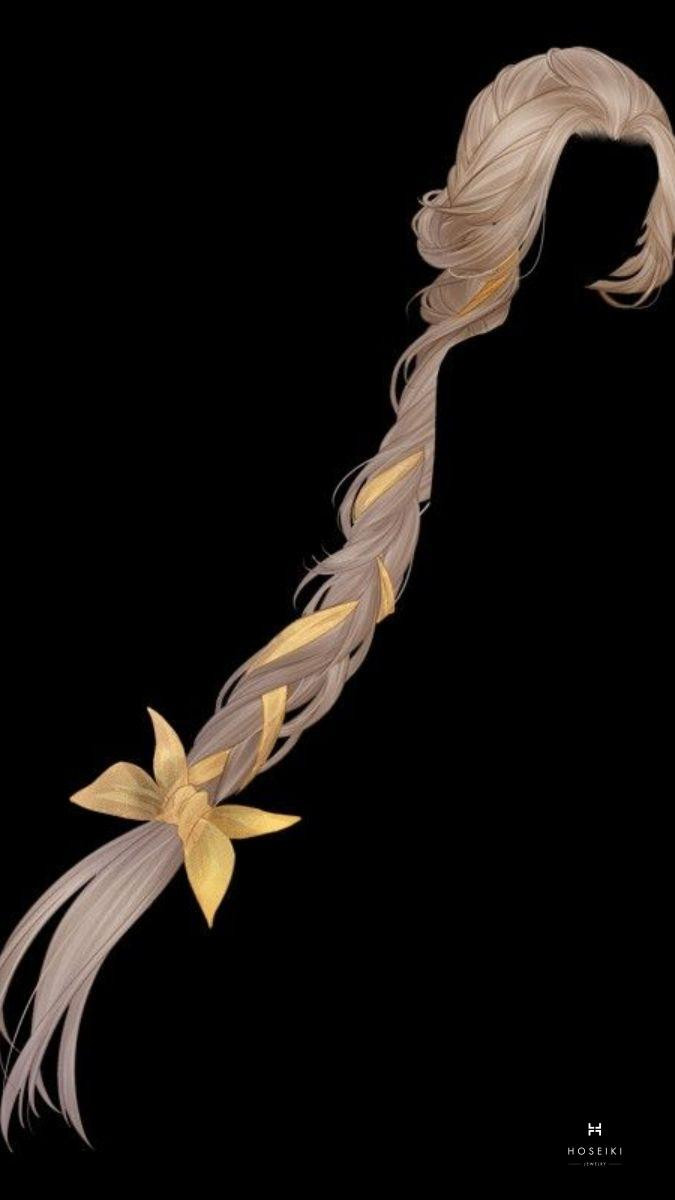 Tóc anime nữ dài màu nâu đỏ bay lượn trong gió, tạo cảm giác tự do