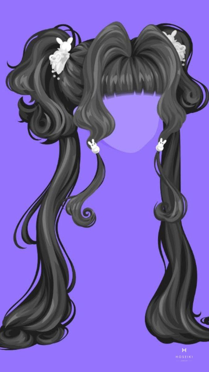 Tóc anime nữ màu tím khói cá tính và thu hút