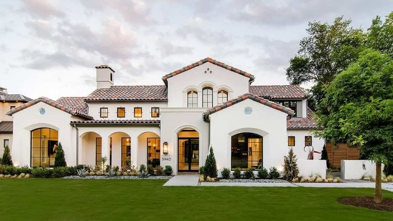 Tổng thể biệt thự phong cách Địa Trung Hải