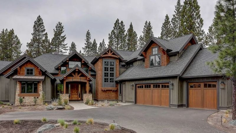 Tổng thể nhà Rustic với kiến trúc đơn giản