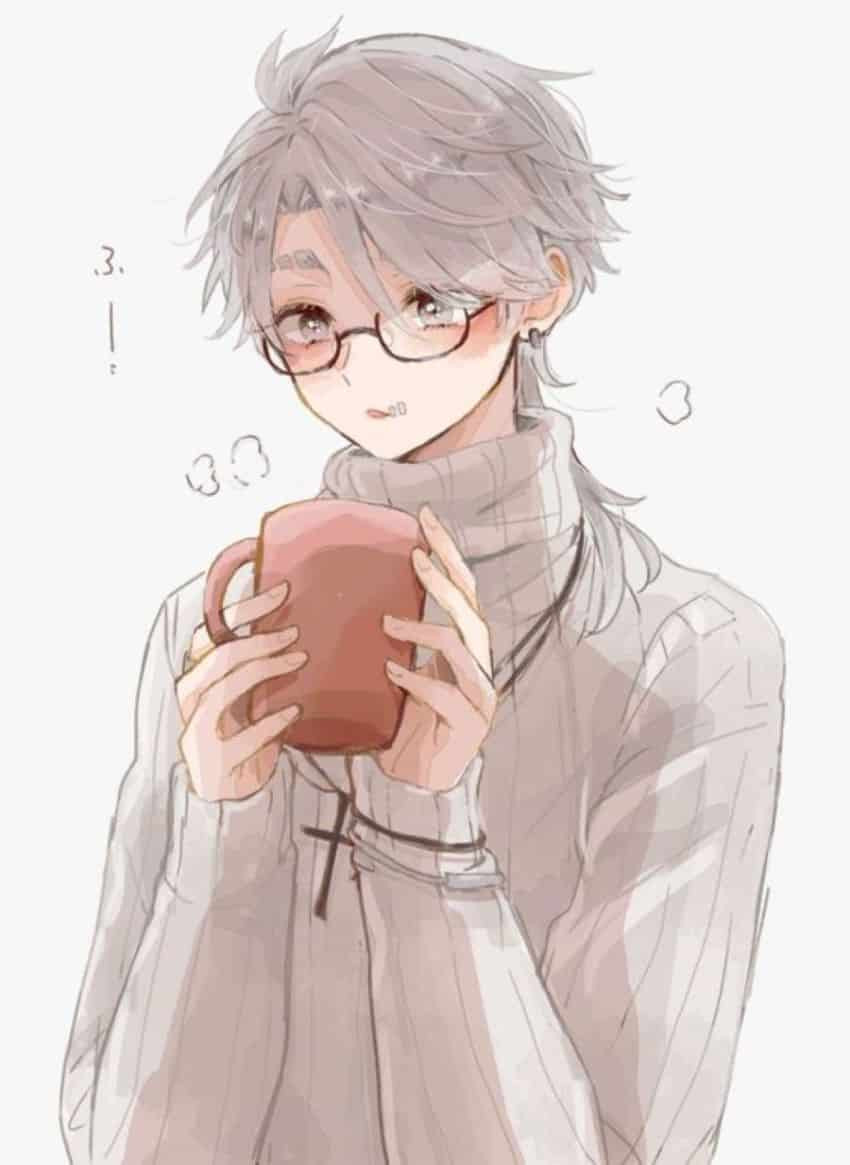 Trai anime tủm tỉm cười đáng yêu