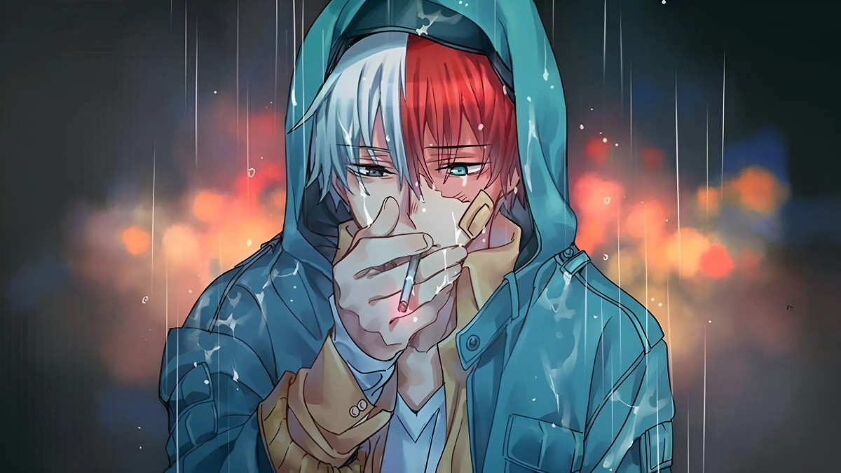 Trai anime với biểu cảm khóc nấc