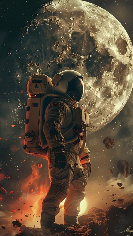 Trái Đất nhìn từ không gian với mây và đại dương xanh làm ảnh nền điện thoại 4K