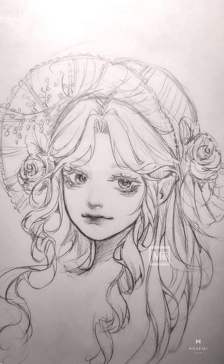 Khám Phá Nghệ Thuật Vẽ Tranh Anime Nữ Tuyệt Đẹp Trang phục độc đáo thể hiện cá tính của nhân vật trong tranh anime nữ