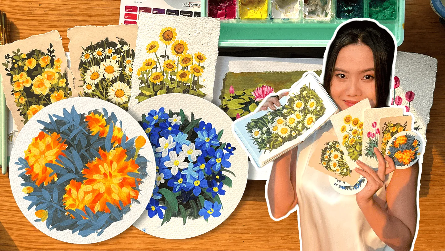 Ứng dụng của màu gouache trong tranh minh họa và thiết kế