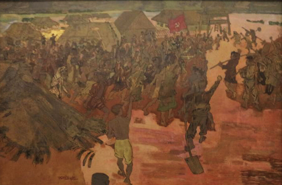 Tranh nông dân đấu tranh chống thuế