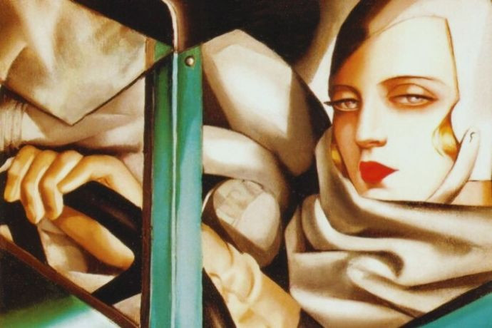 Tranh nữ họa sĩ Tamara de Lempicka, tiêu biểu cho phong cách Art Deco với chân dung phụ nữ hiện đại