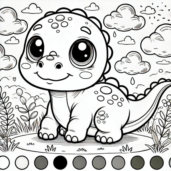 tranh tô màu khủng long