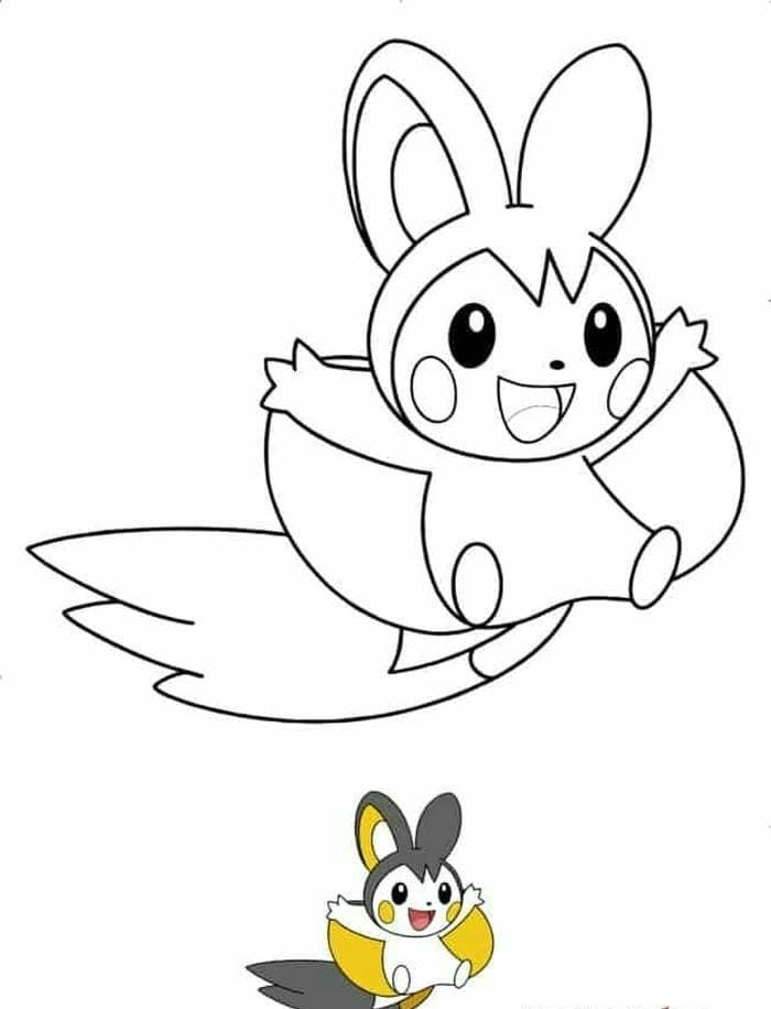 Tranh tô màu Pokémon đơn giản đáng yêu cho bé 3 tuổi