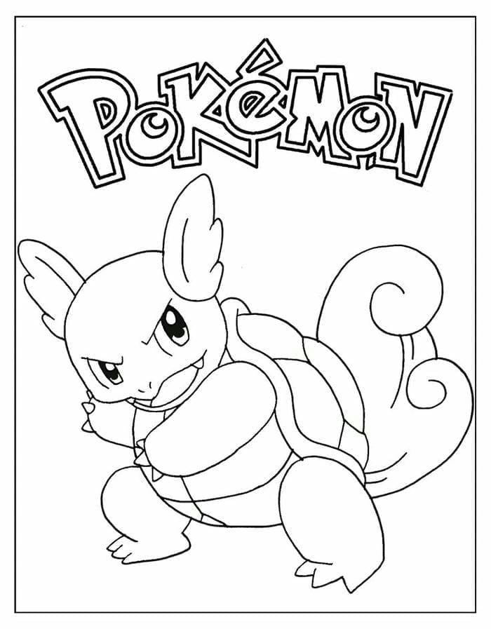 Tranh tô màu Pokémon hệ nước cho bé