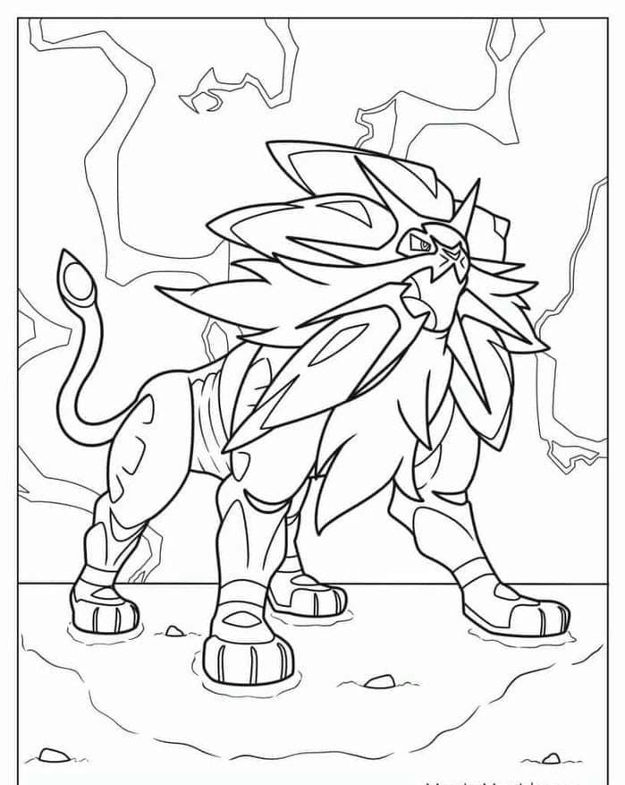 Tranh tô màu Pokémon tiến hóa Mega cho bé