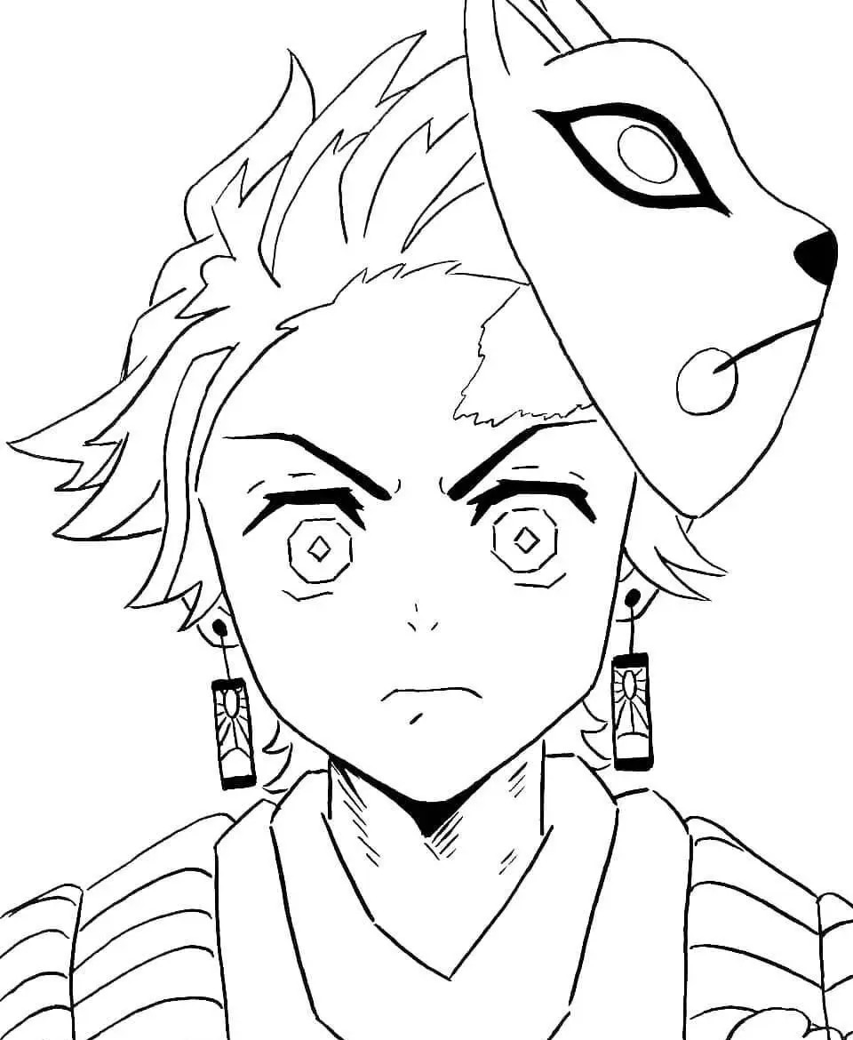 Tranh tô màu Tanjiro sẵn sàng chiến đấu