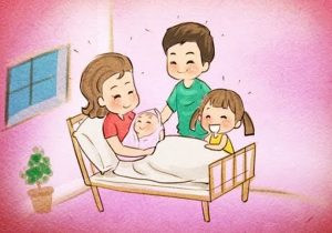 Tranh vẽ gia đình hạnh phúc rạng rỡ