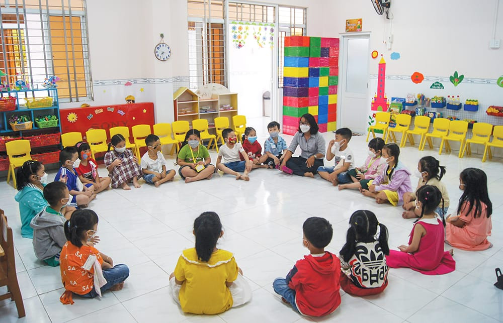 Trẻ phát triển kỹ năng giao tiếp tại Trường mầm non Tuổi Thần Tiên