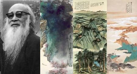 Tranh phong cảnh ấn tượng của Trương Đại Thiên, họa sĩ nổi tiếng Trung Quốc.