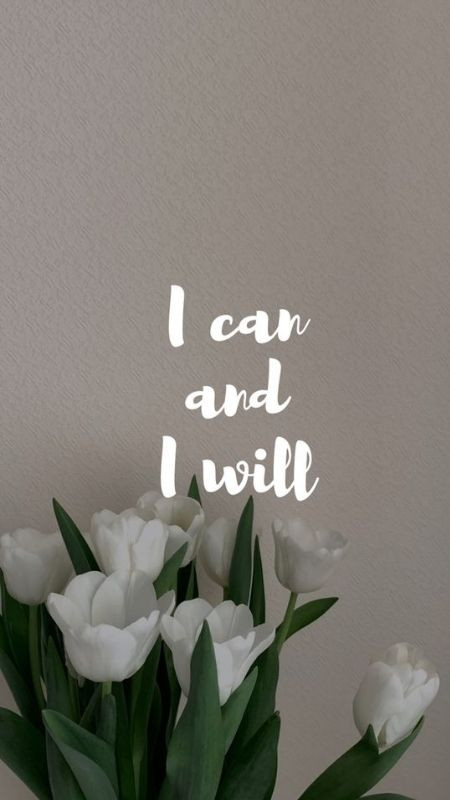 Tulip trắng cùng câu động lực “I can and I will”