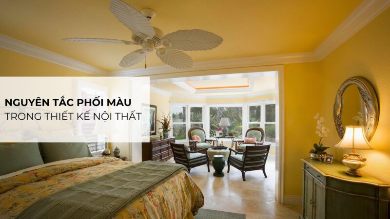 Ung dung mau don sac trong thiet ke noi that tao cam giac hai hoa