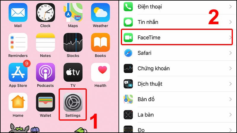 Vào lại mục FaceTime trong Cài đặt trên iPhone để quản lý địa chỉ liên hệ nhận cuộc gọi